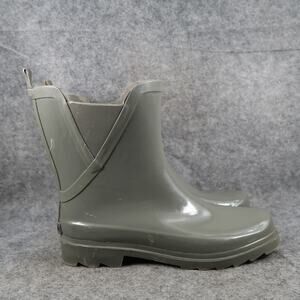 Northside Shoes Womens 8 Rain Boots Pull On Casual Rubber Outdoor Gray Short